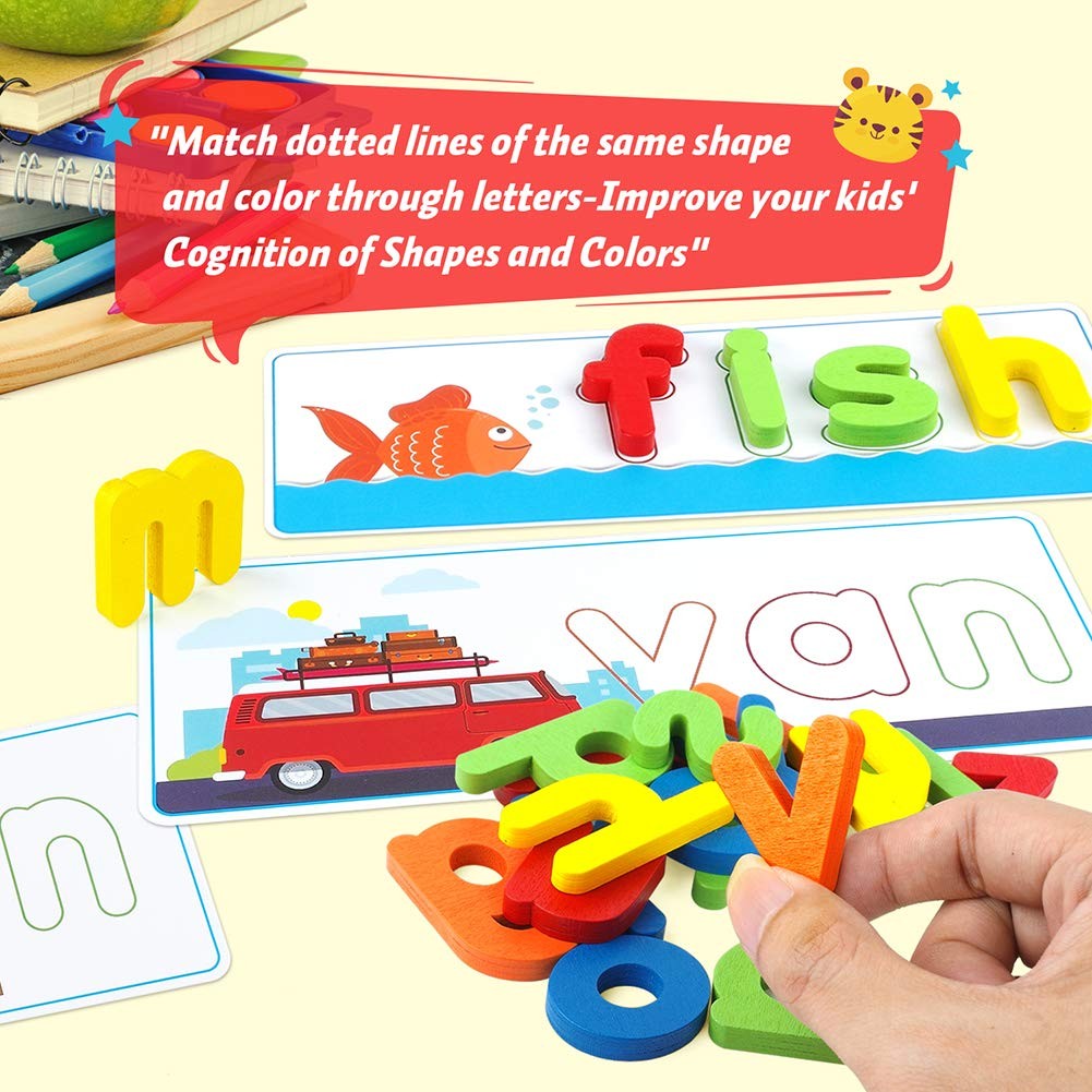 Learning Toys for 3 4 5 6 Years Old Boys and Girls – See & Spell CVC Word