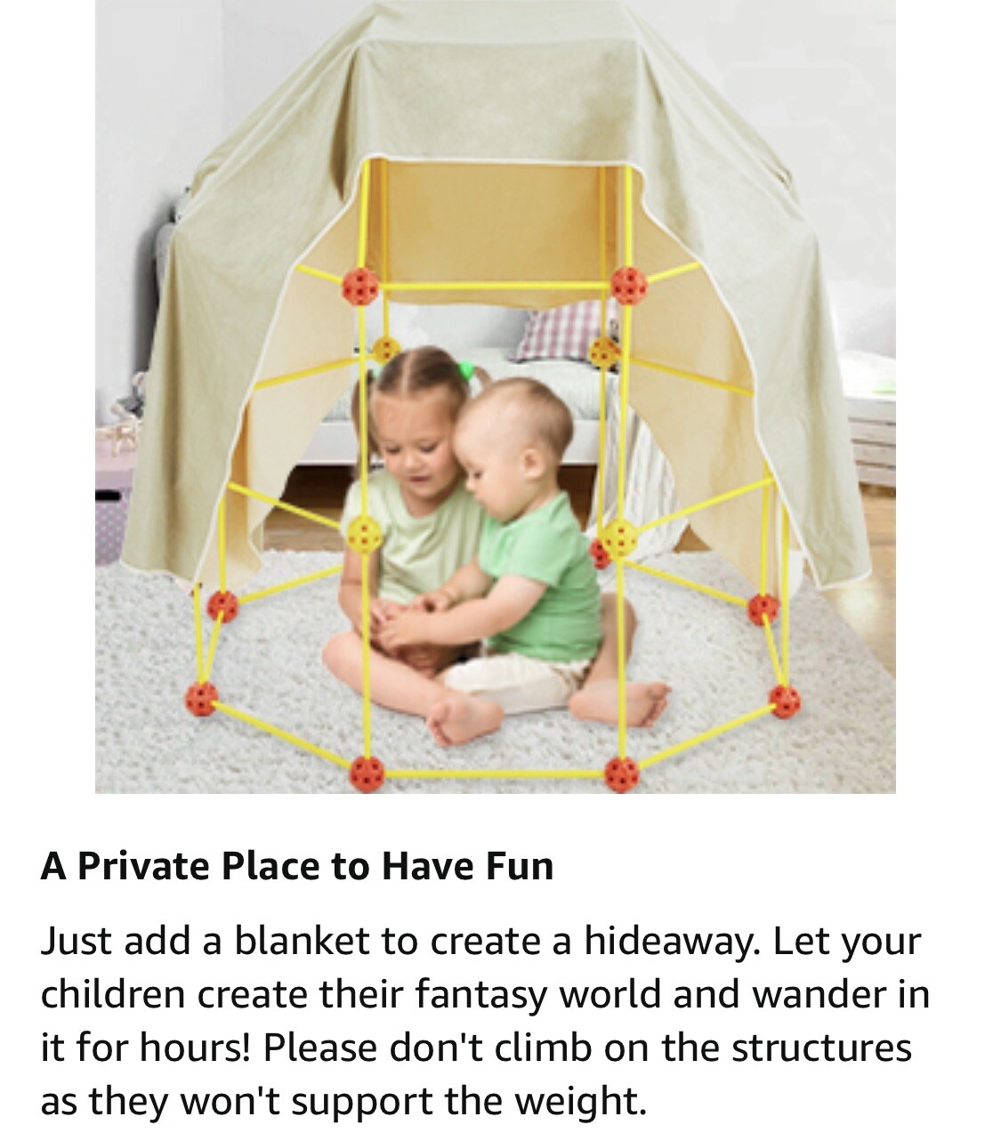 Fortresses Building Kit Kids Creative DIY Learn Toys Tent Igloo Play House Gifts