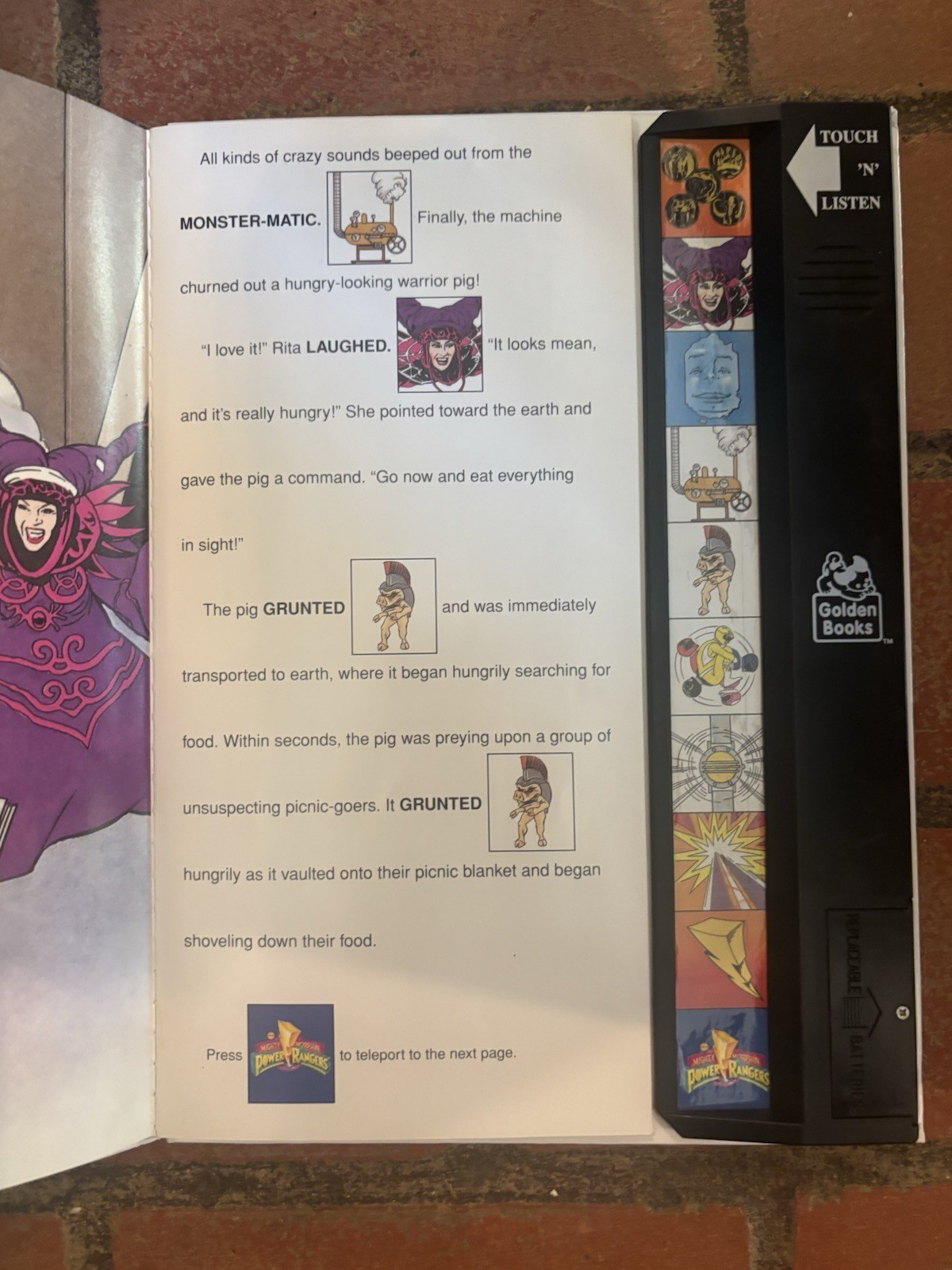 Golden Books Golden Sound Story Vintage Power Rangers Electronic Storybook