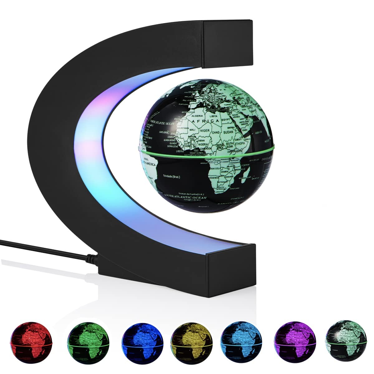 Levitating Globe, Magnetic Floating Globes with Multi-colors Multi-color