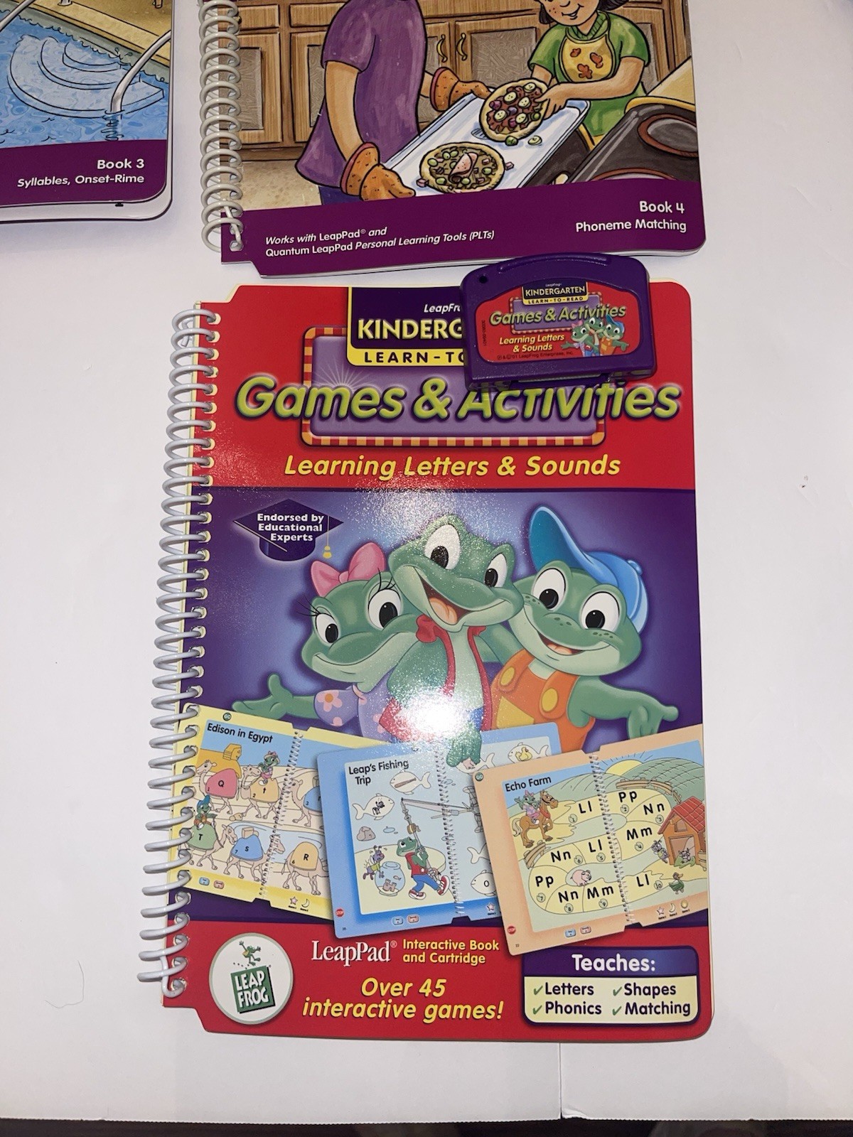 LeapFrog School House Lot 14 Books & Cartridges Level K 1 Phonemic Series