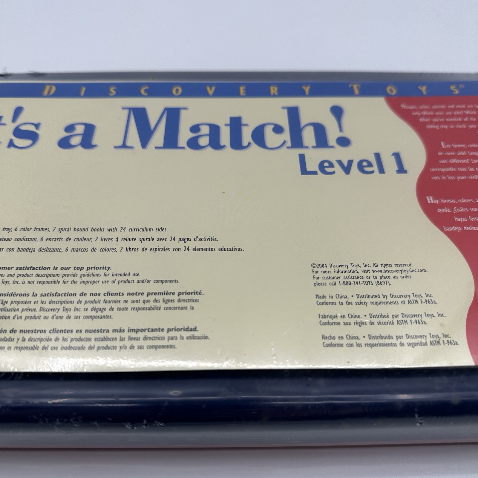 Discovery Toys It’s A Match Level 1 Educational Toy Brand New Sealed Small Rip