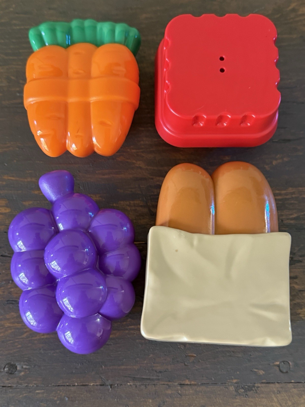 Leap Frog Count-Along Shopping Basket Replacement Food Parts Toy Lot of 4