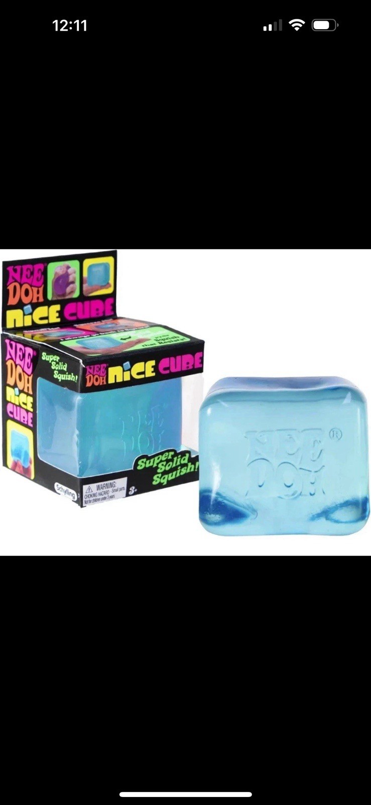 NeeDoh Nice Cube Satisfying Square Shape Sensory Toy Stress Relief