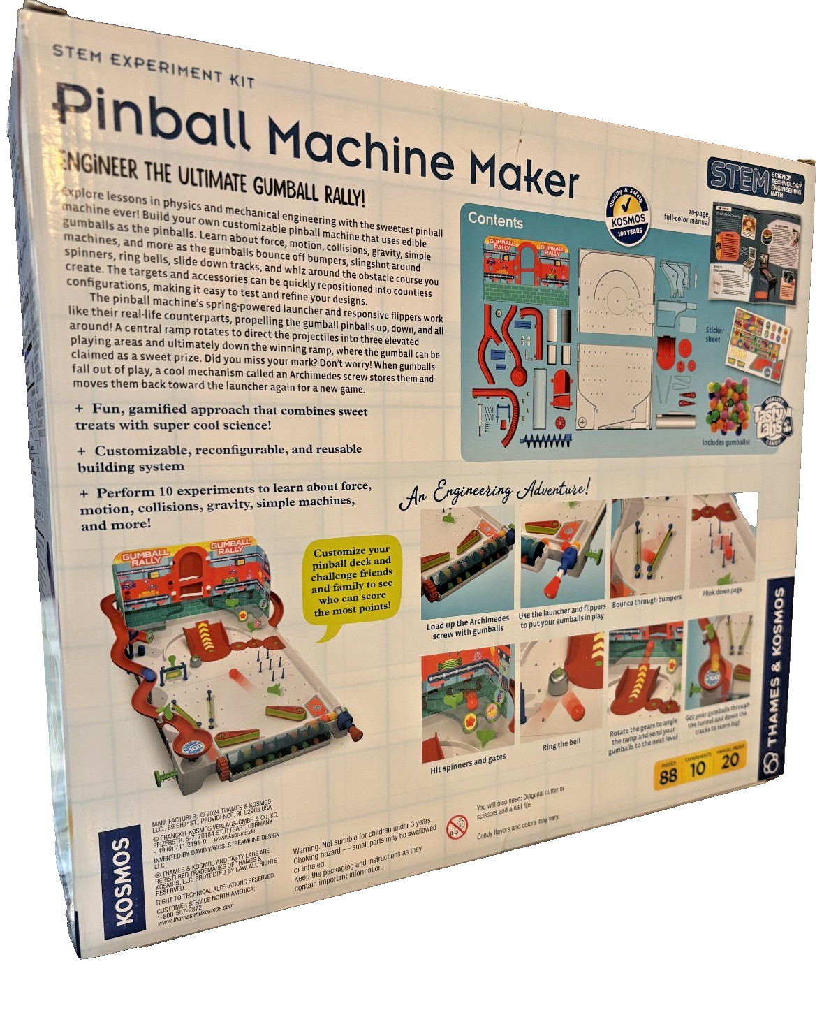 Thames & Kosmos Pinball Machine Maker Gumball Rally STEM Kit Build Game NEW