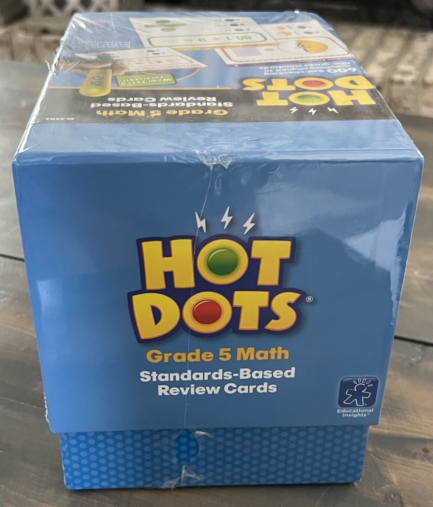 NEW Sealed Hot Dots Grade 5 Math Standard Based Review Cards EI-2504 Educational
