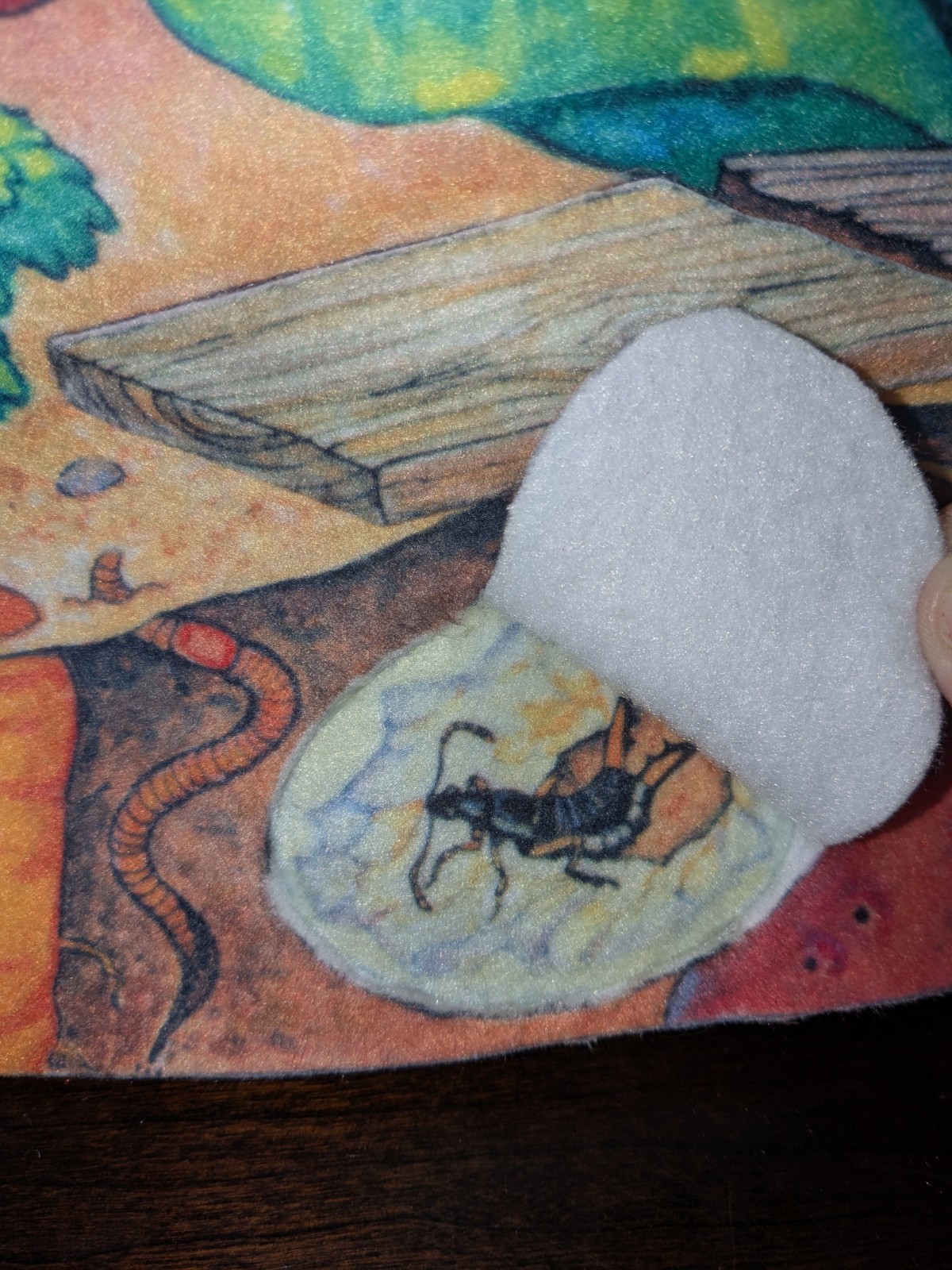 The Story Teller Felt Book W/ 37 Cutouts Bugs Garden Insects Ant Quiet Activity