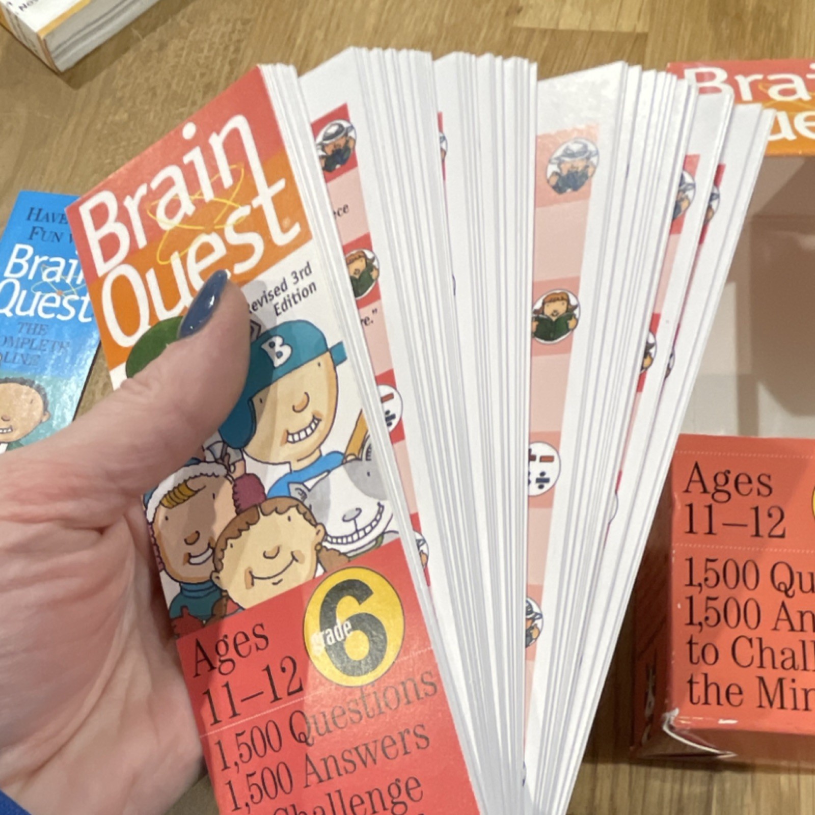 Brain Quest Grade 6 Revised 3rd Edition Ages 11-12 1,500 Questions Cards