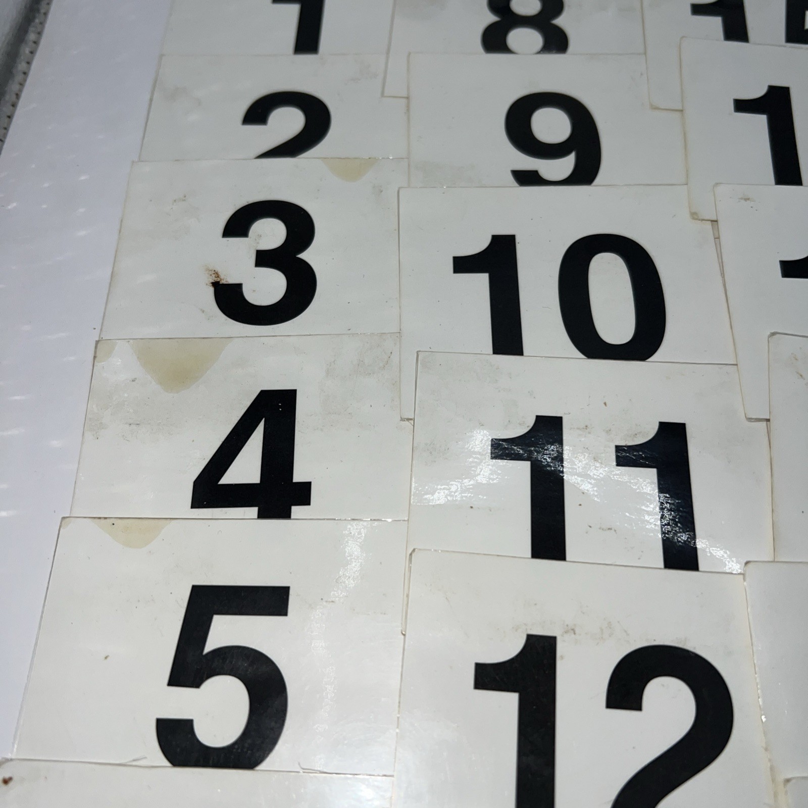 Five Sets Of (1-31) THICK CALENDAR MAKING SQUARES 3″
