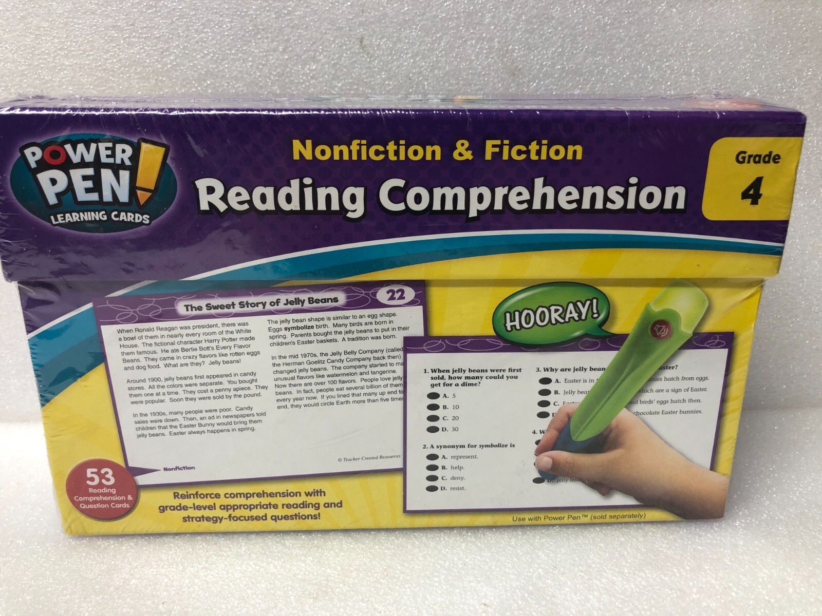 Power Pen Learning Cards Nonfiction & Fiction Reading Comprehension TCR 6199