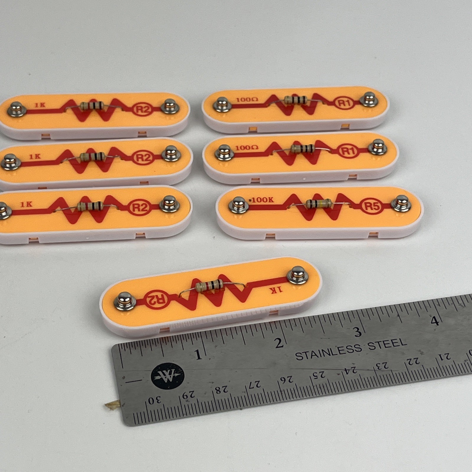 LOT of 7 R1 R2 R5 Elenco Snap Circuits Resistors