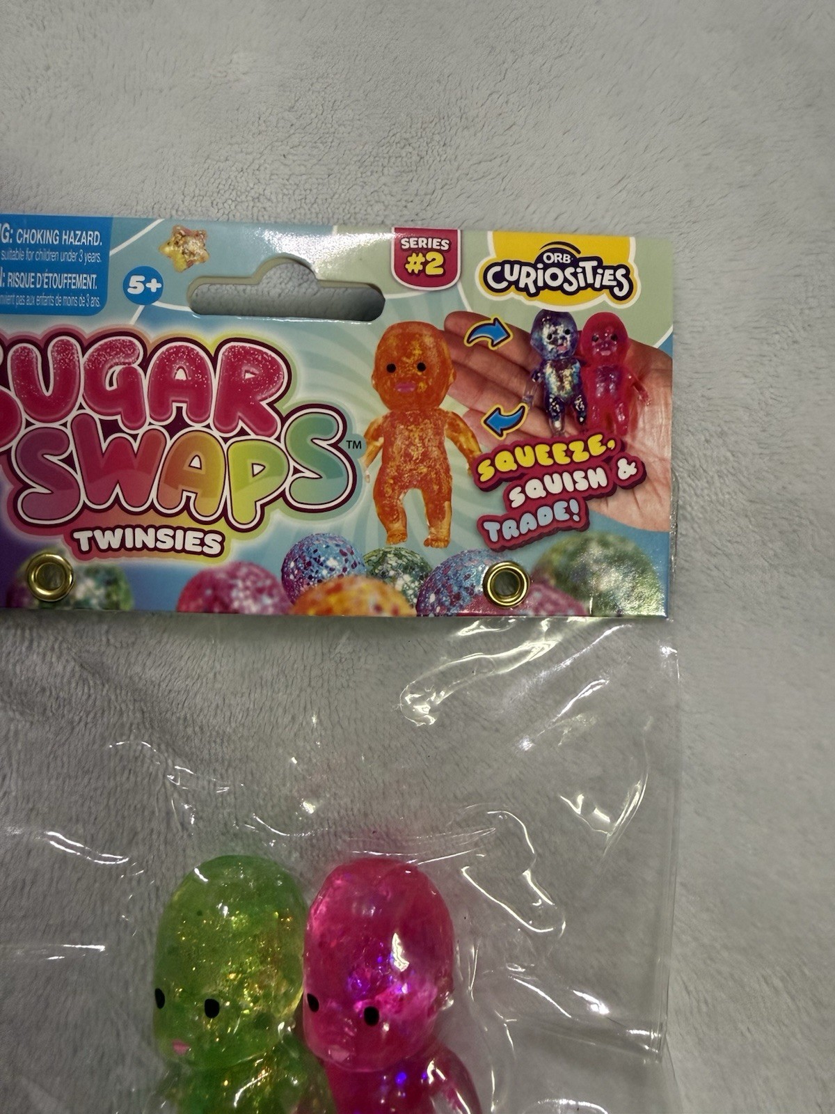 ORB Curiosities Sugar Swap Twinsies Squishy 2 Babies Sensory Toy Pink & Green