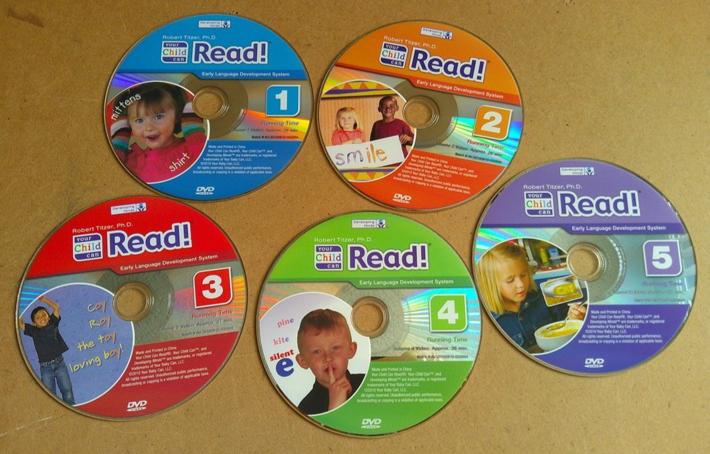 Your Child Can Read! 5 DVD Set by Robert Titzer ~ Reading System Developing