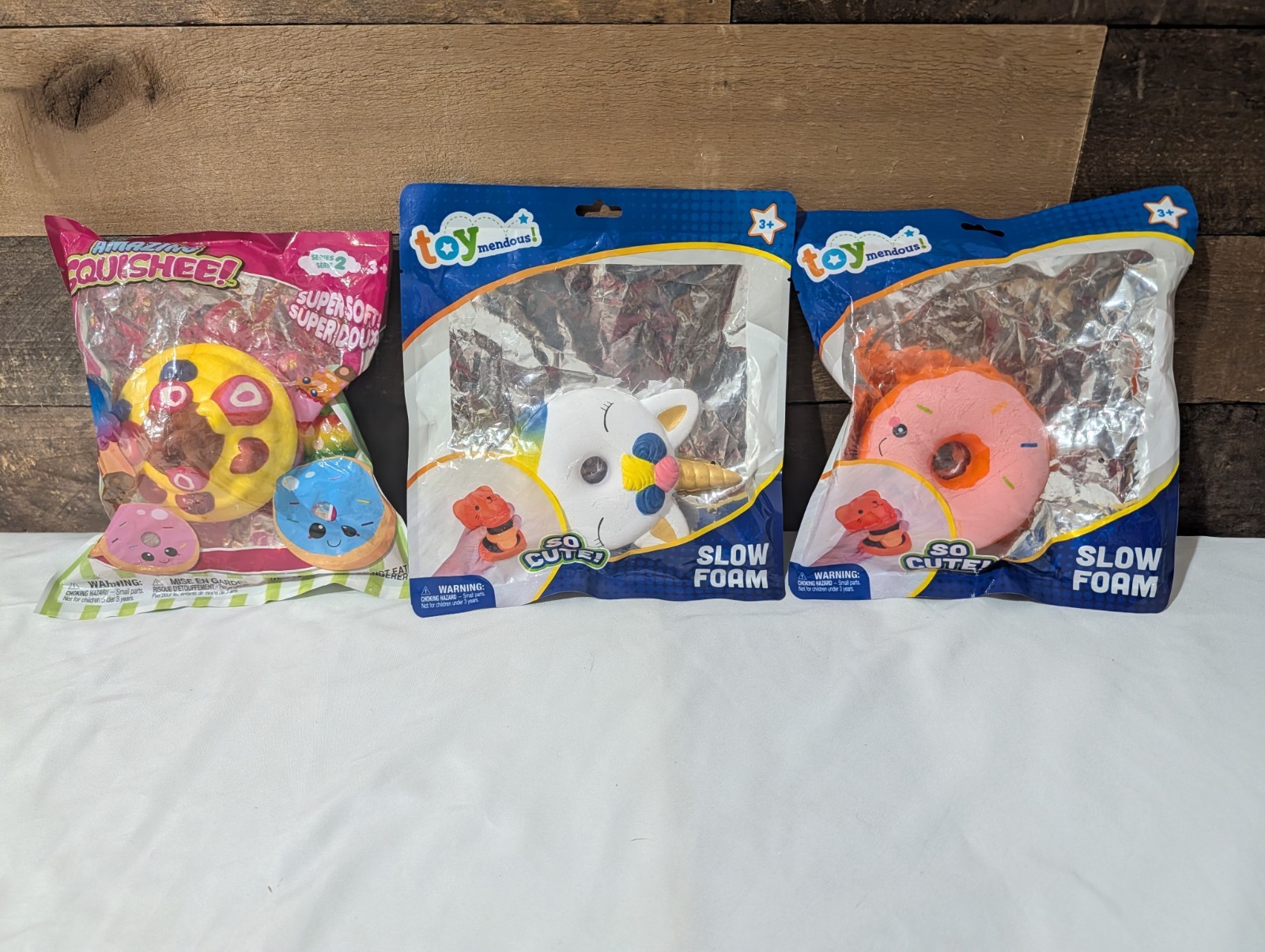 Squishy Foam Food Toys Lot Of 3 Donuts And Cupcake