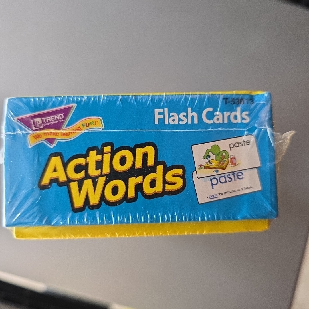 Action Words Skill Drill Flash Cards, Great for Skill Building and Test Prep 6 &