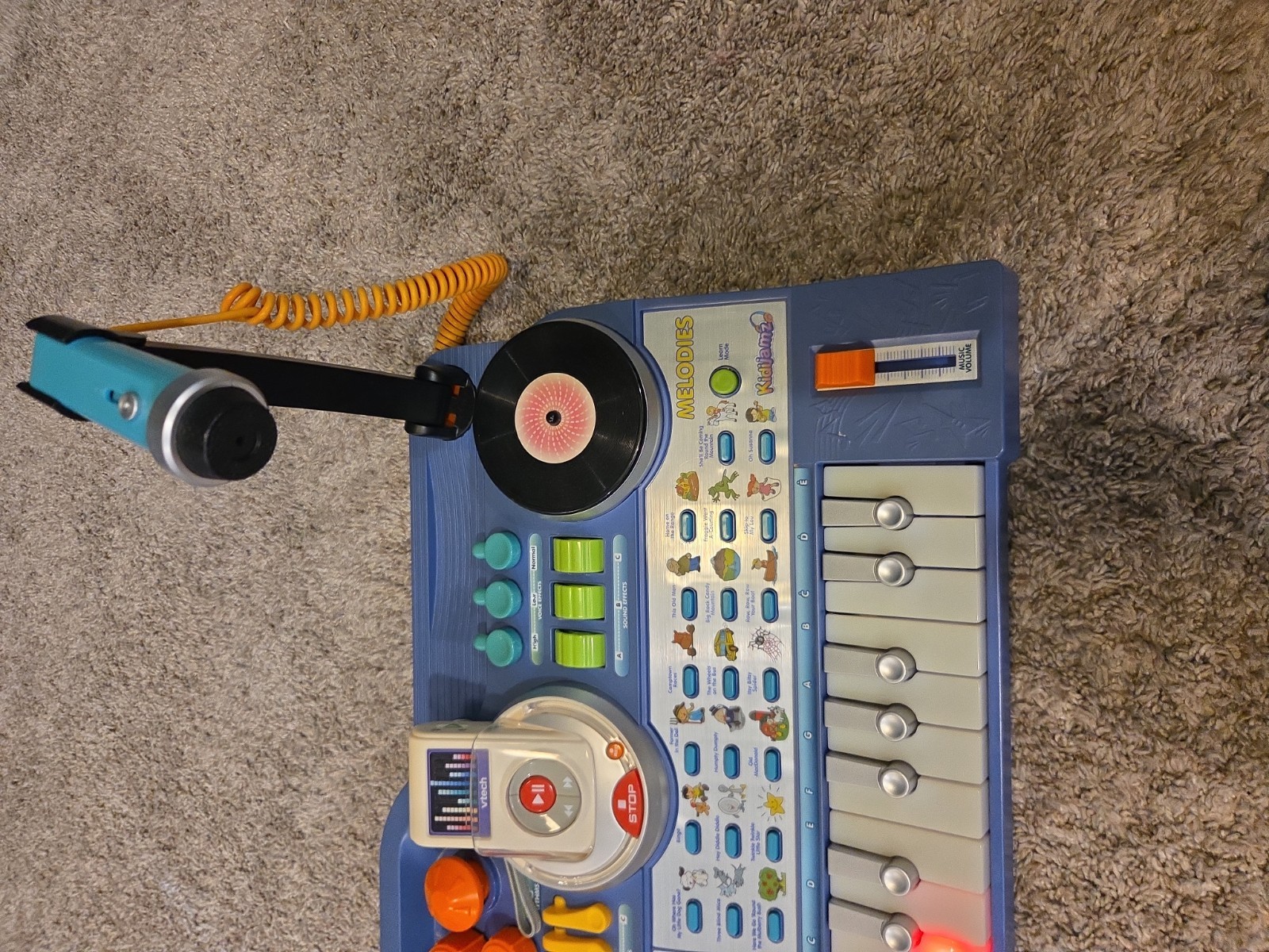 VTech KidiJamz Keyboard Blue Recording Studio DJ Music Songs Ages 3-6 Years