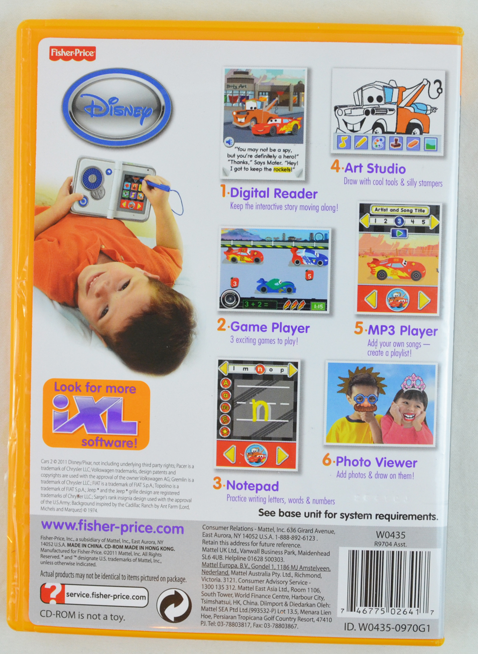 iXL Disney Cars 2 Game by Fisher Price – 3 Exciting Games – 3-7 years