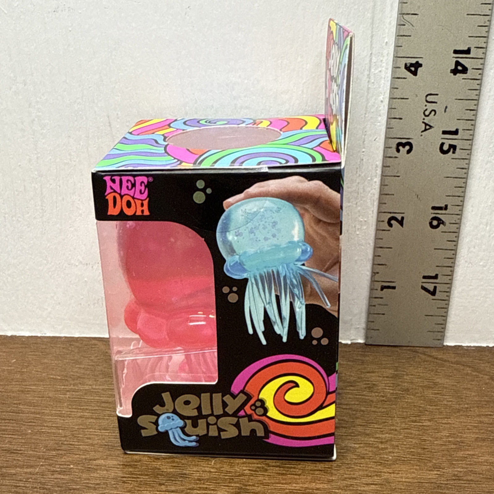Schylling NeeDoh PINK JELLY SQUISH Sparkle Jellyfish Squishy Nee Doh AUTHENTIC