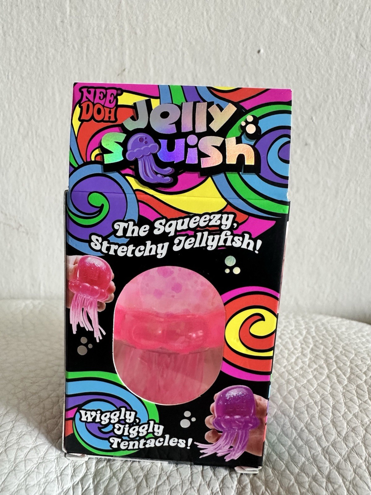 Schylling NeeDoh Jelly Squish Jellyfish Tactile Squeeze Toy Pink NEW