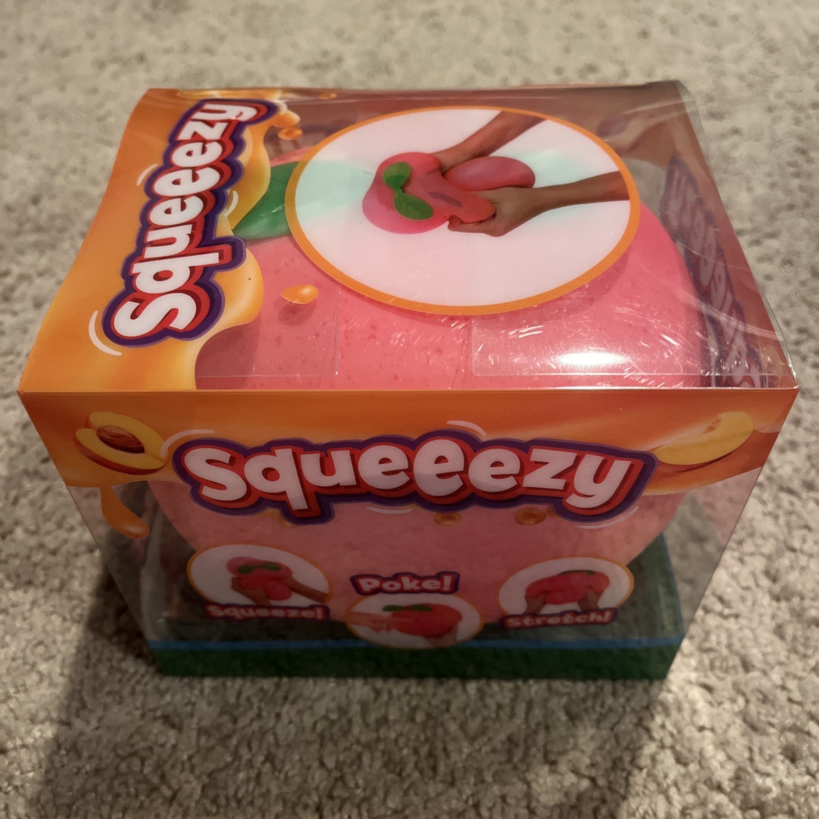 Squeezy Pink Tactile Squeeze Toy – Squeeze, Poke, Stretch, Ages 3 plus