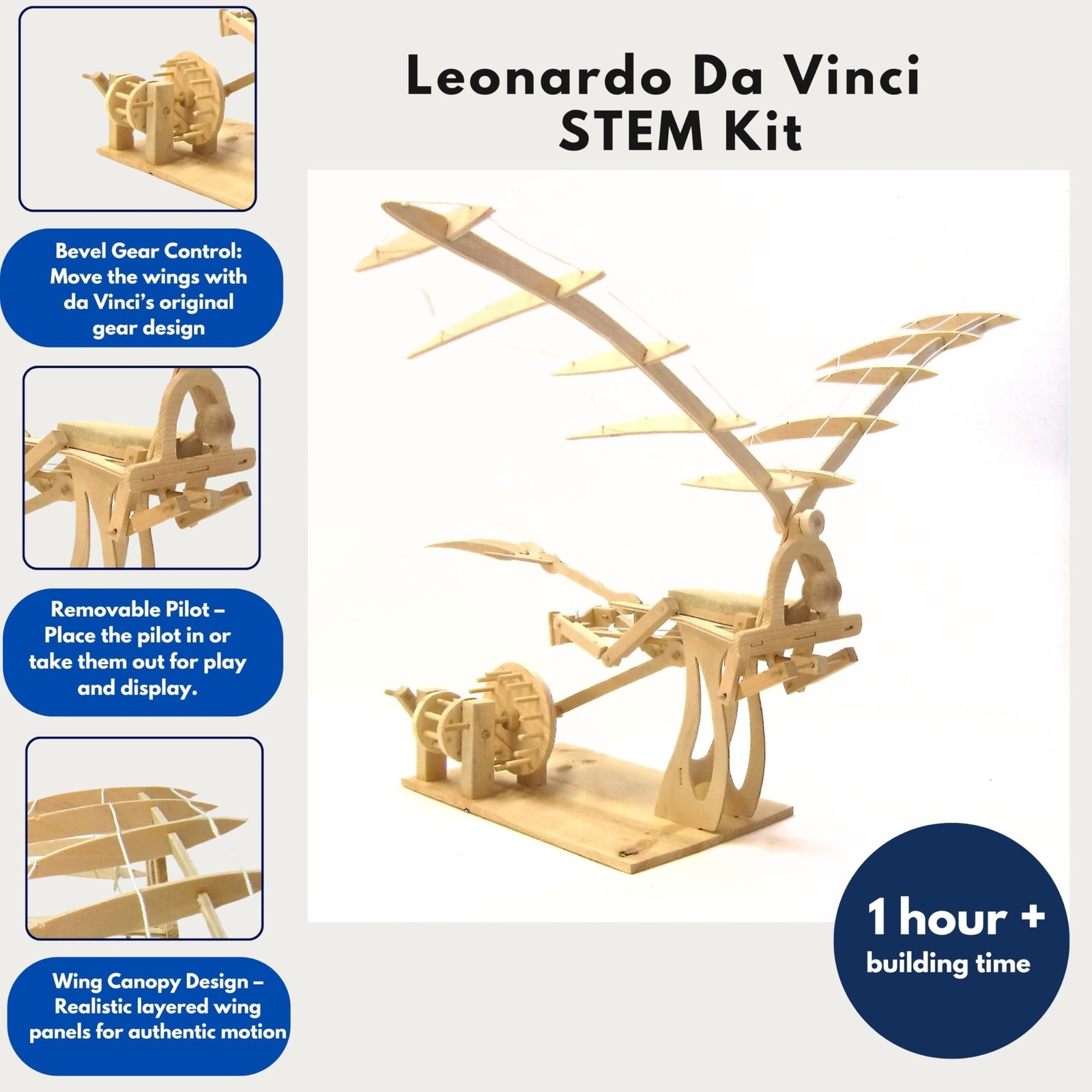 PATHFINDERS STEM Kit – Leonardo da Vinci Ornithopter | 3D Puzzle & Enginee