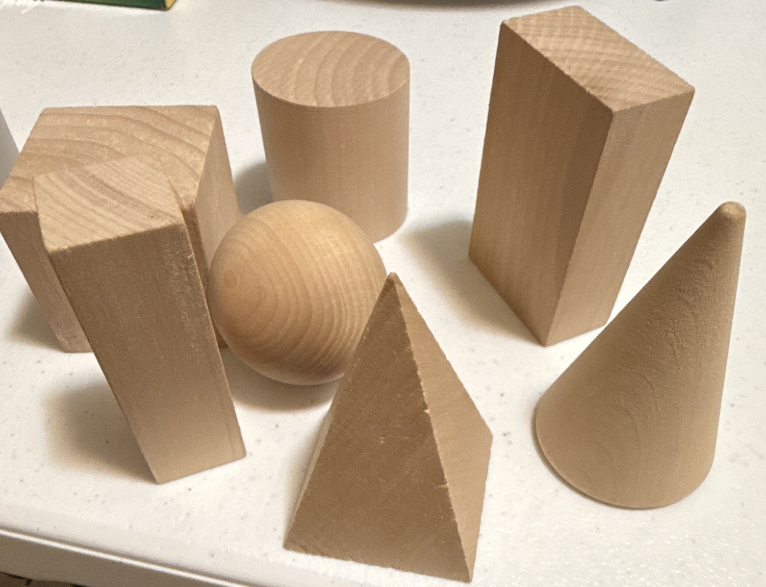 hand2mind GeoSolids Wood Set of 7 Mathematics Toy Ages 3+