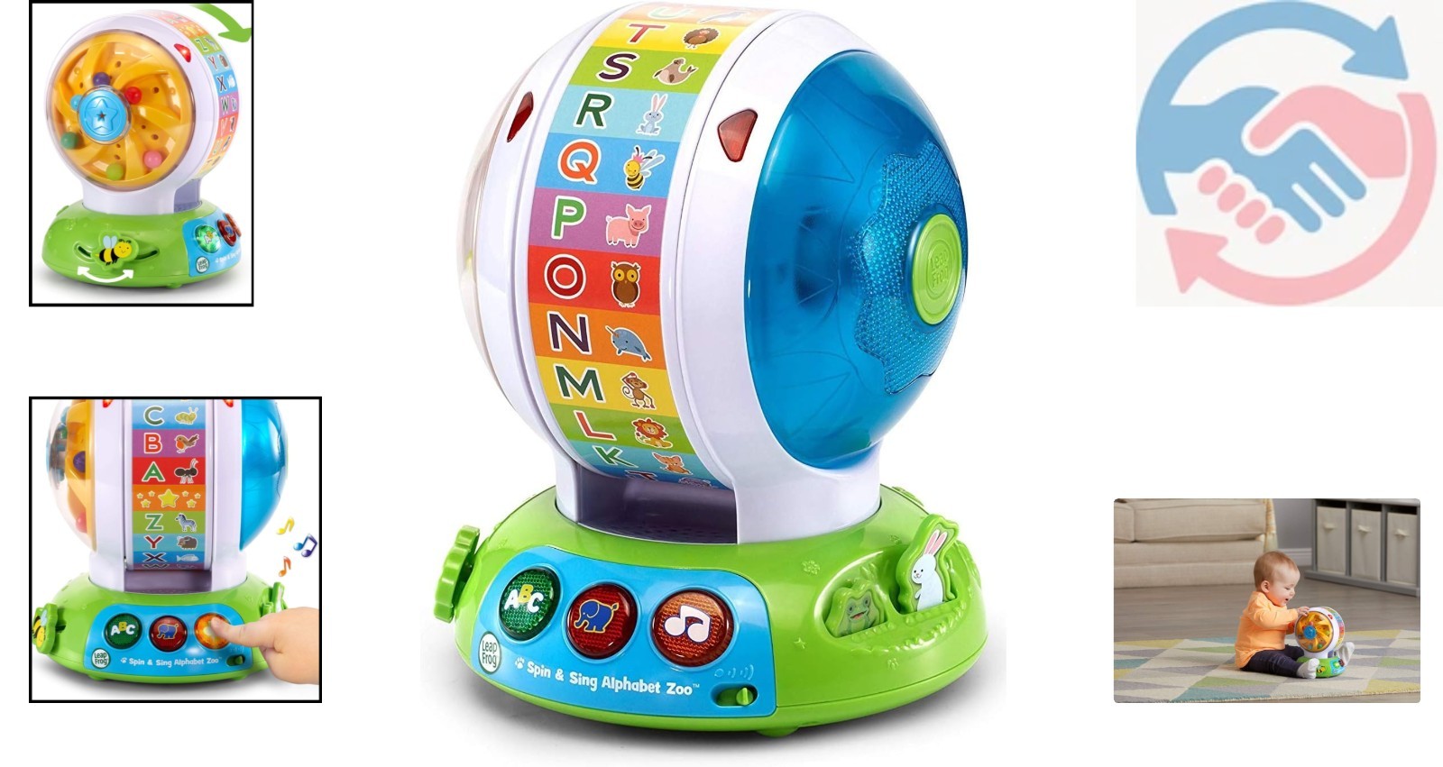 Spin and Sing Alphabet Zoo Toy – Interactive Learning for Toddlers 6-36
