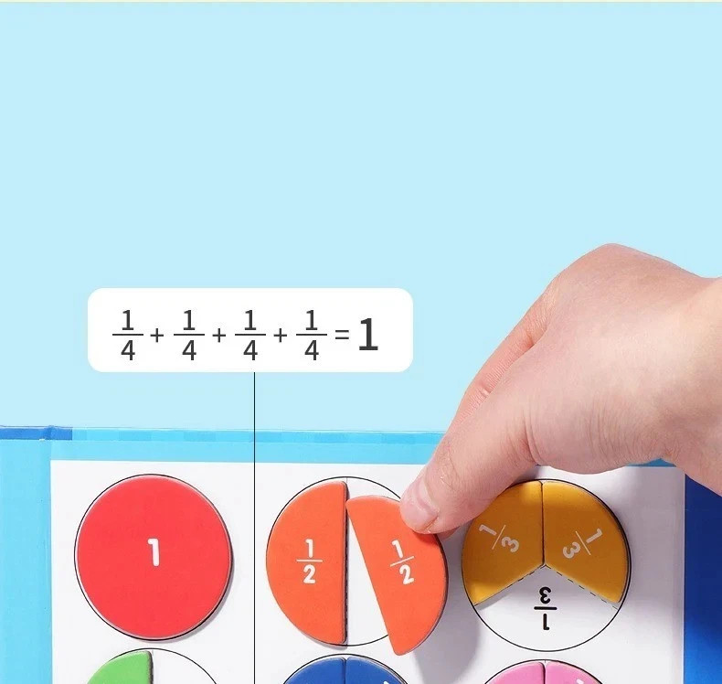 Montessori Magnetic Fraction Educational Puzzle for Children, Math Fraction…