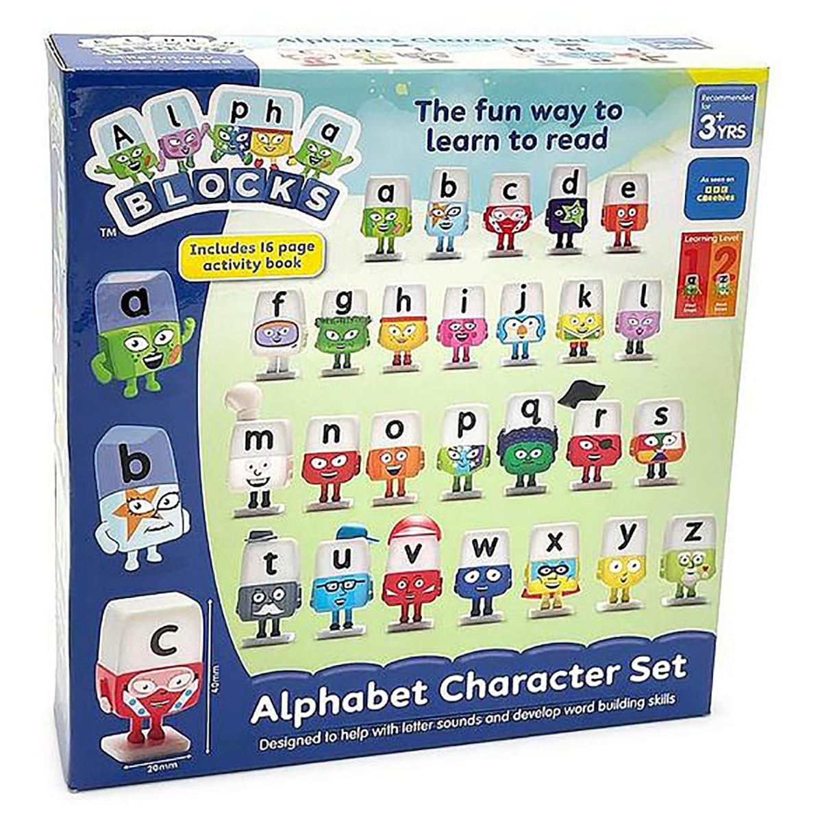 ALPHABLOCKS – Alphabet Character Playset Fun Way to Learn to Read Activity Book