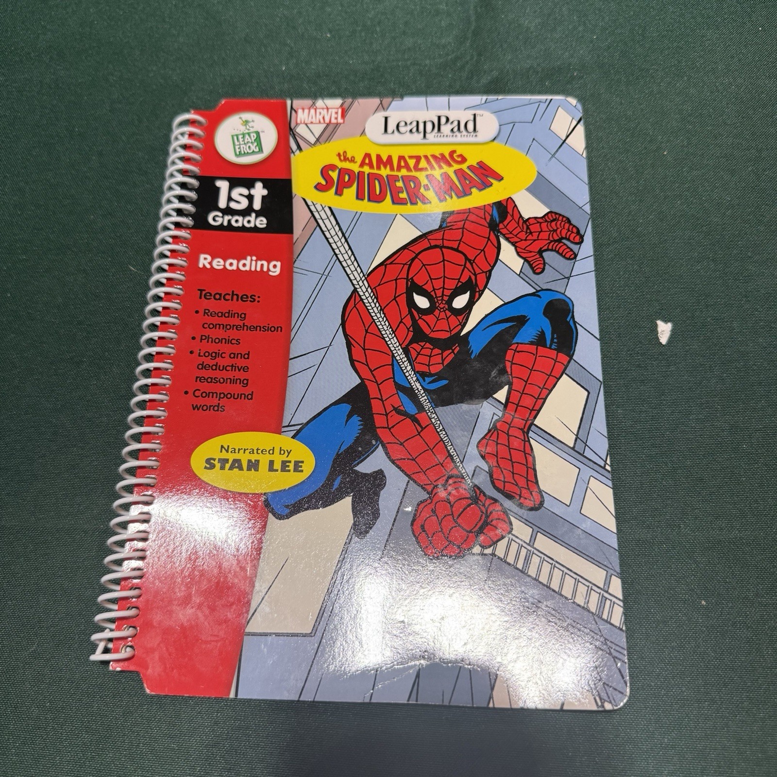 Marvel LeapPad The Amazing Spider-Man 1st Grade Reading Stan Lee Book Cartridge