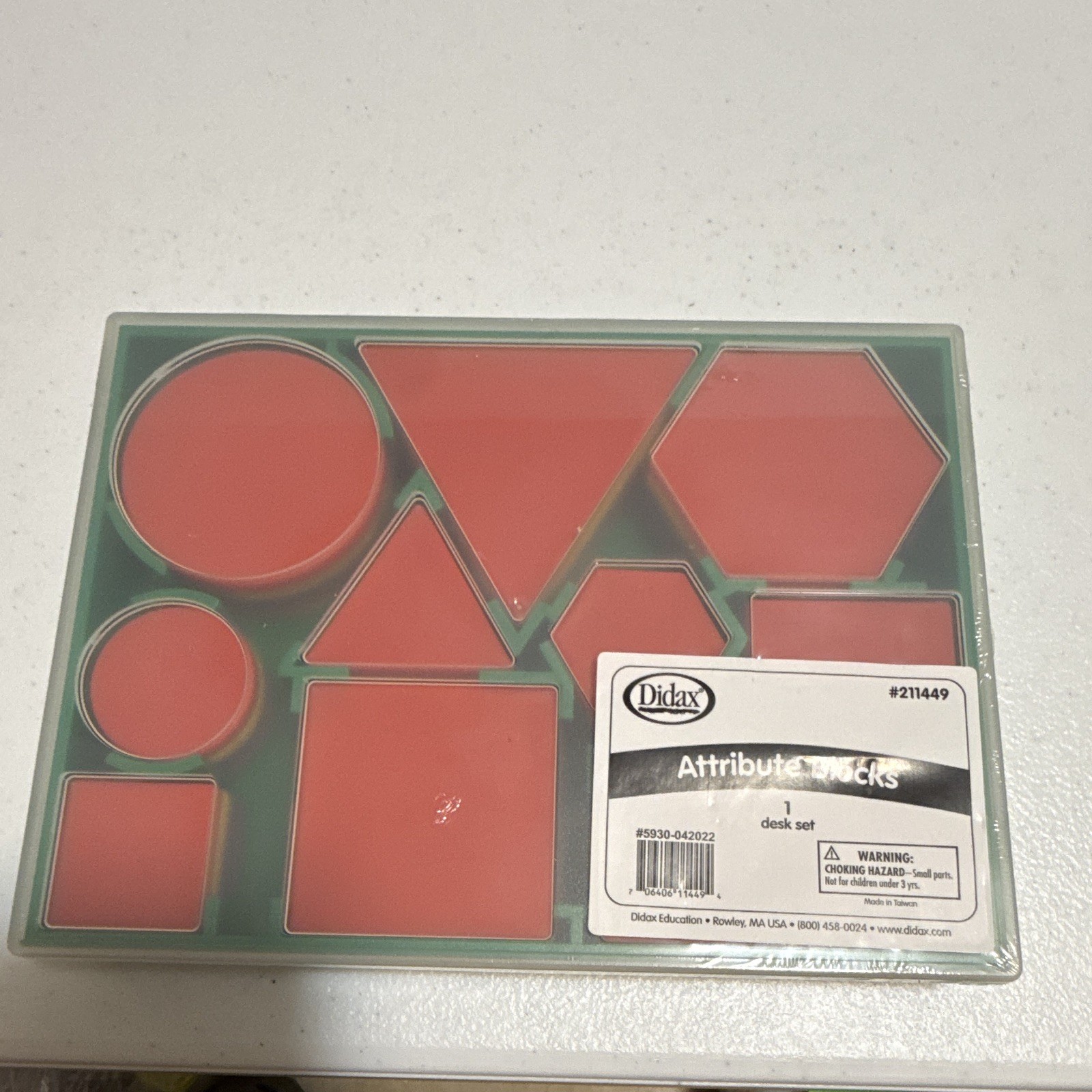 Didax Attribute Blocks Desk Set Ages 3+ for 3-4 Years & 4-7 #211449