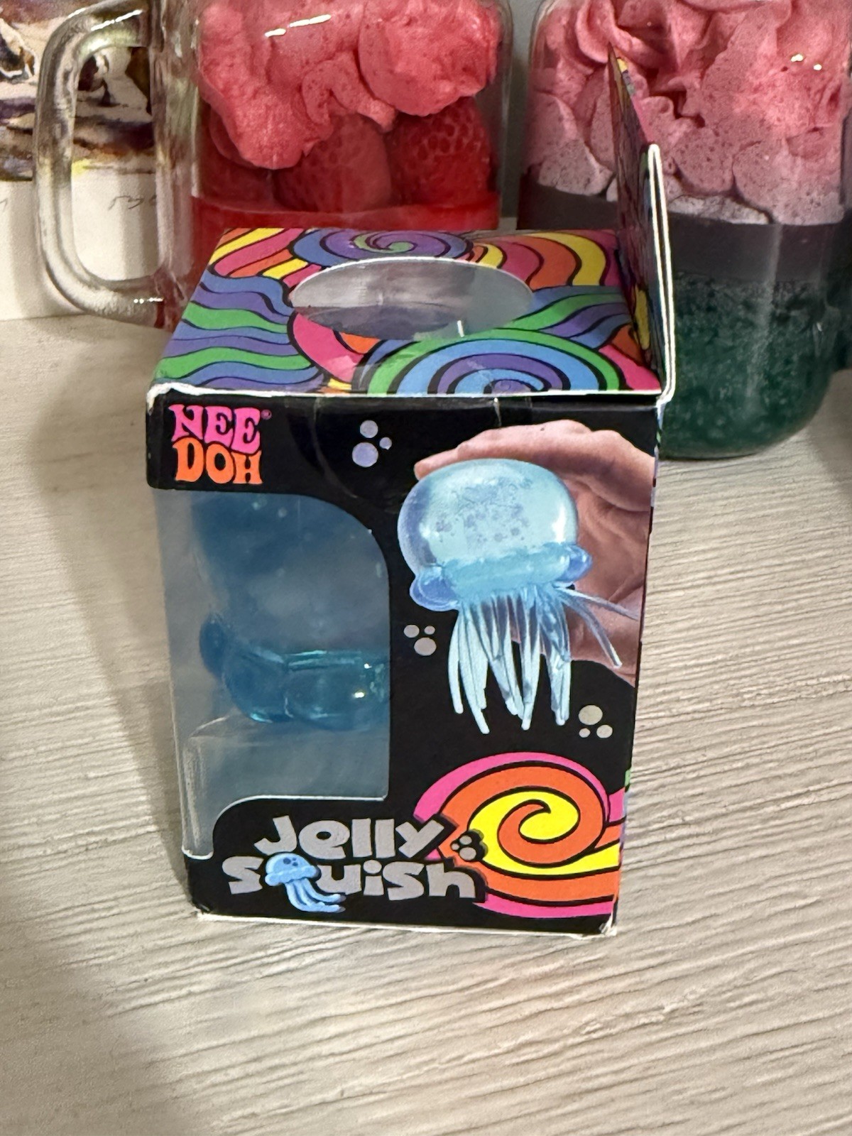 NeeDoh BLUE Jelly Squish Jellyfish Fidget Toy Sensory Stress Relief Squishy NEW
