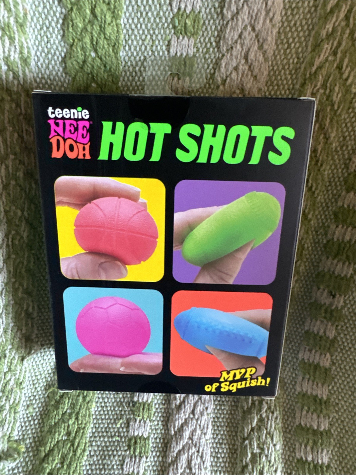NeeDoh Teenie Hot Shots Squishy 4 Pack Sport Balls Viral NEW