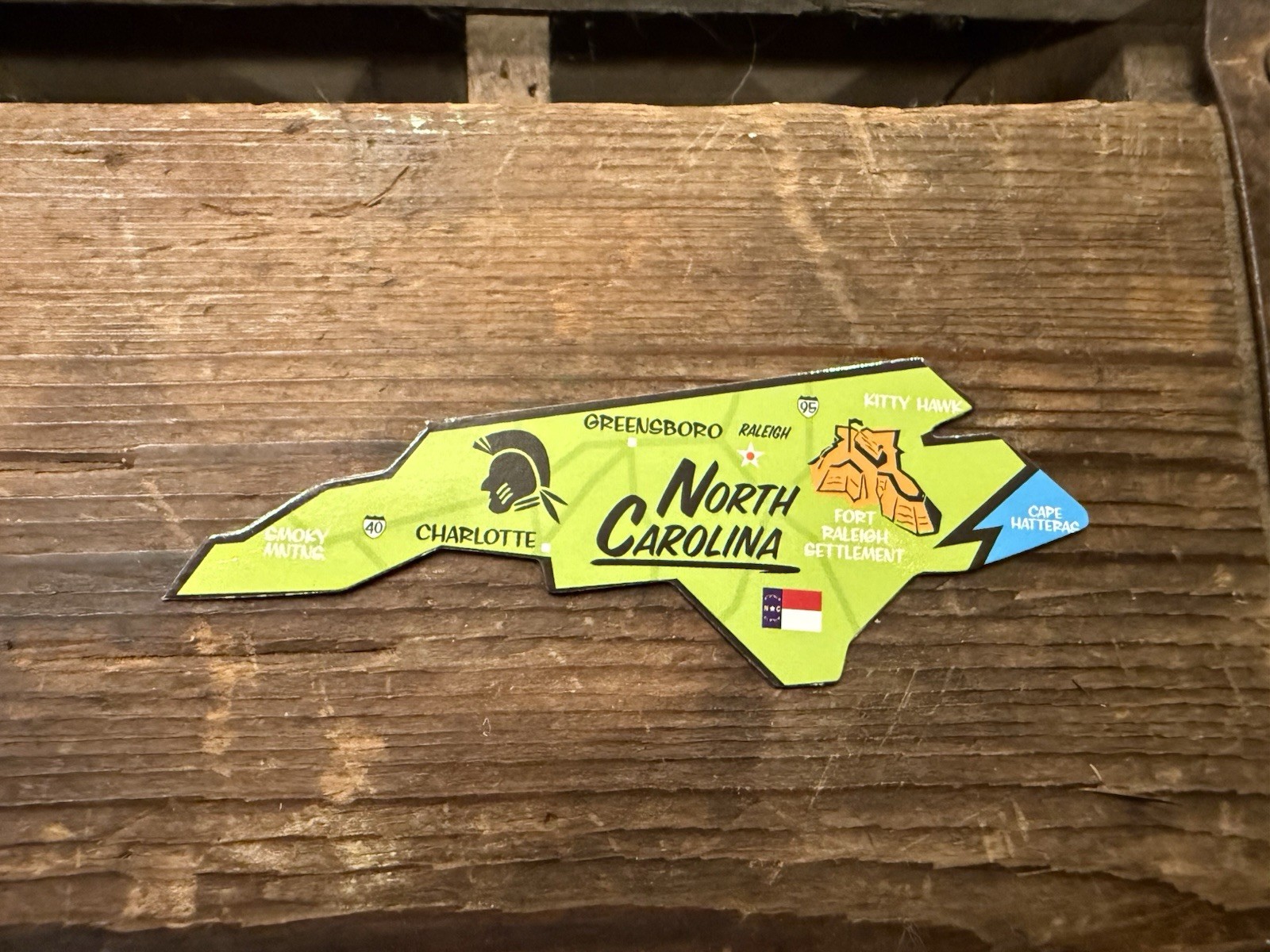USA Magnetic State Puzzle Map Ata-Boy Play-N-Learn North Carolina Piece 2