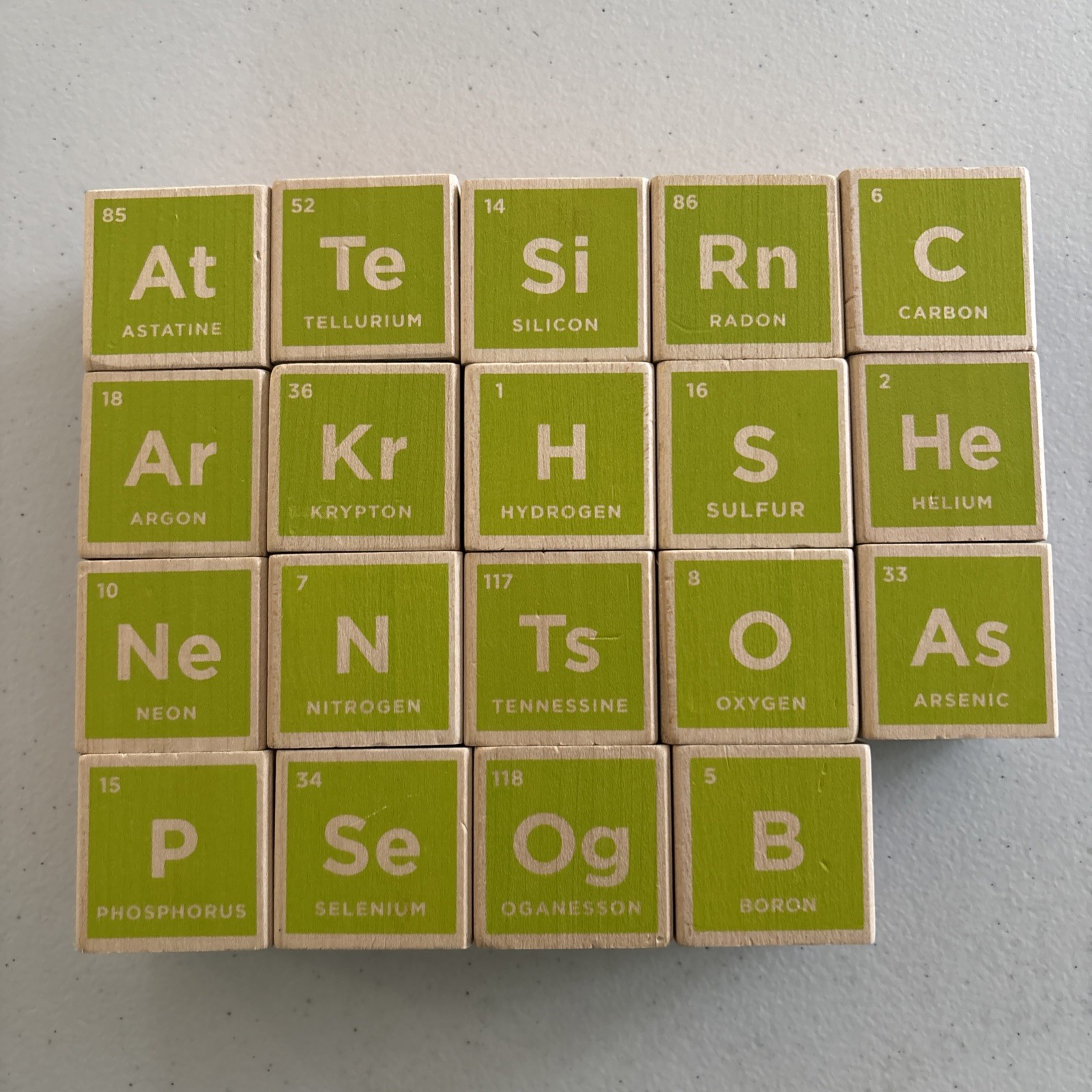 Uncle Goose Periodic Table of Elements Wood Blocks 1.75″ Multicolor