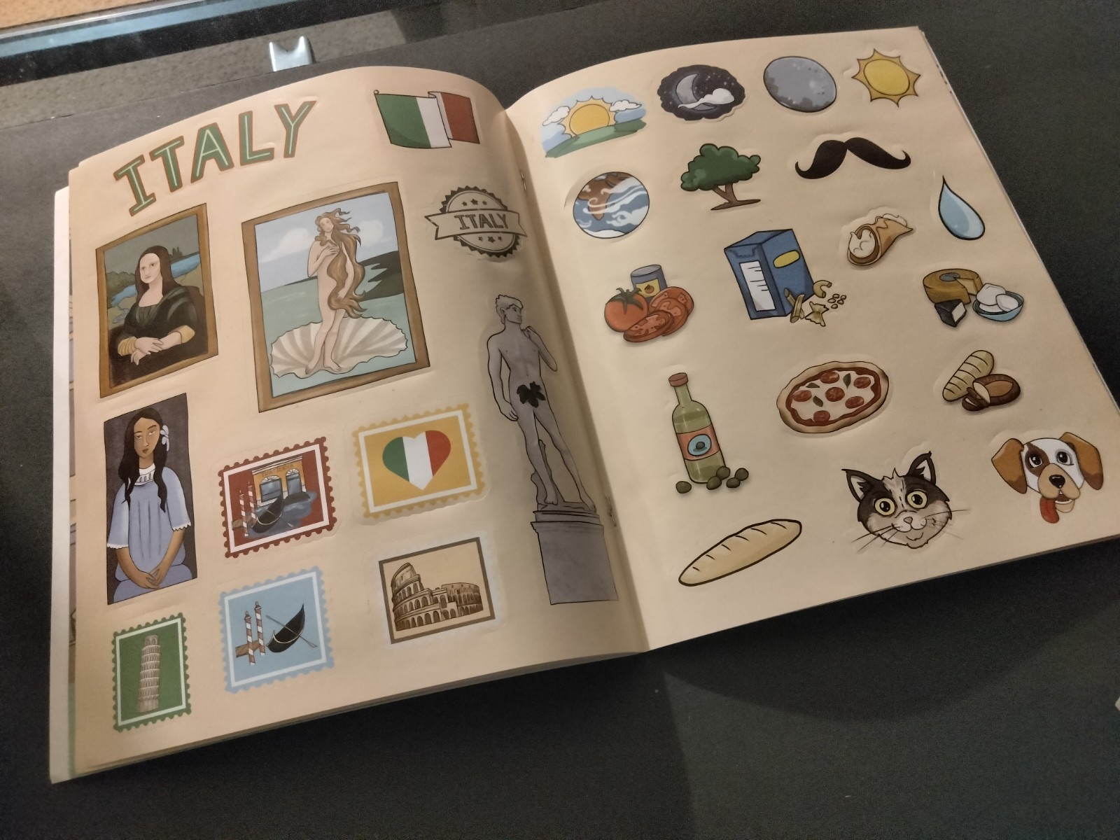 KidZ LLC “In Kidz” ITALY kit of Italian-themed nik naks/toys stickers Free Ship