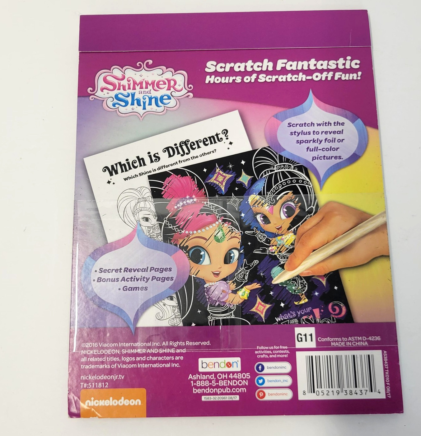 Shimmer And Shine Scratch Fantastic Activity Book Nickelodeon Ages 3+ Bendon