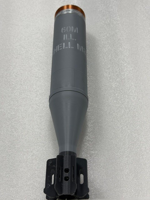 M83 60m ILL Illuminating Mortar WWII Era Made is USA 3D Printed Replica