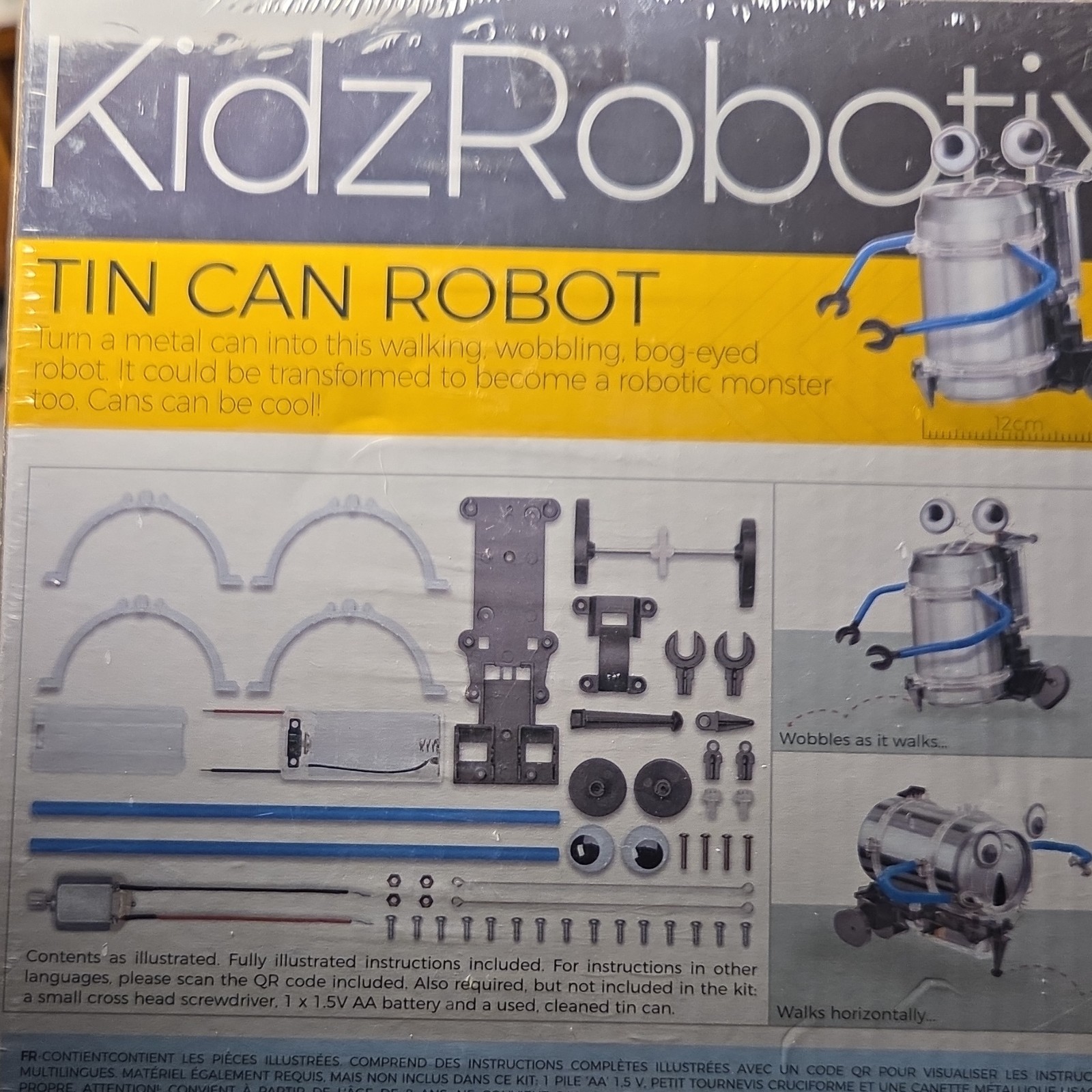 KidzRobotix Tin Can Robot Kit STEAM Powered Educational Toy Ages 8-11 Years 8+