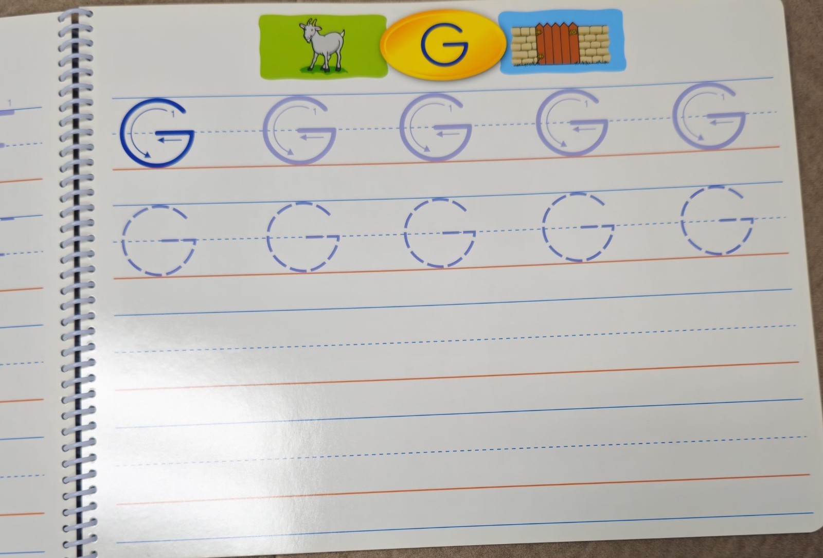Lakeshore Write & Wipe Uppercase Printing Letters Practice Book AA555, Age 4+