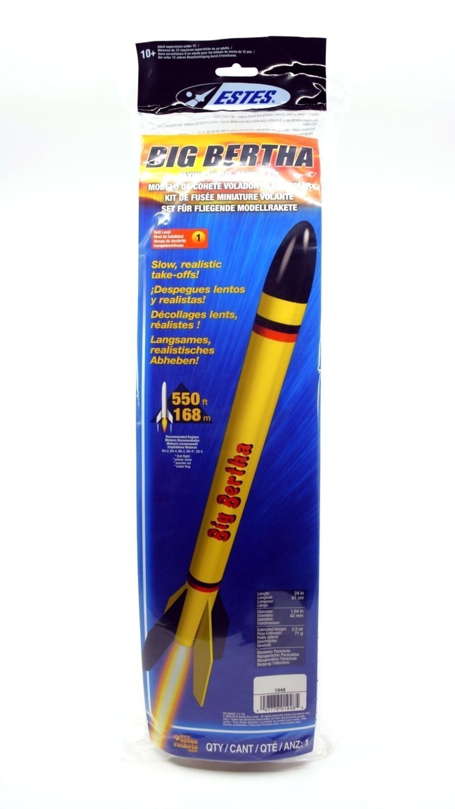 Estes 1948 Big Bertha 24″ Flying Model Rocket Kit