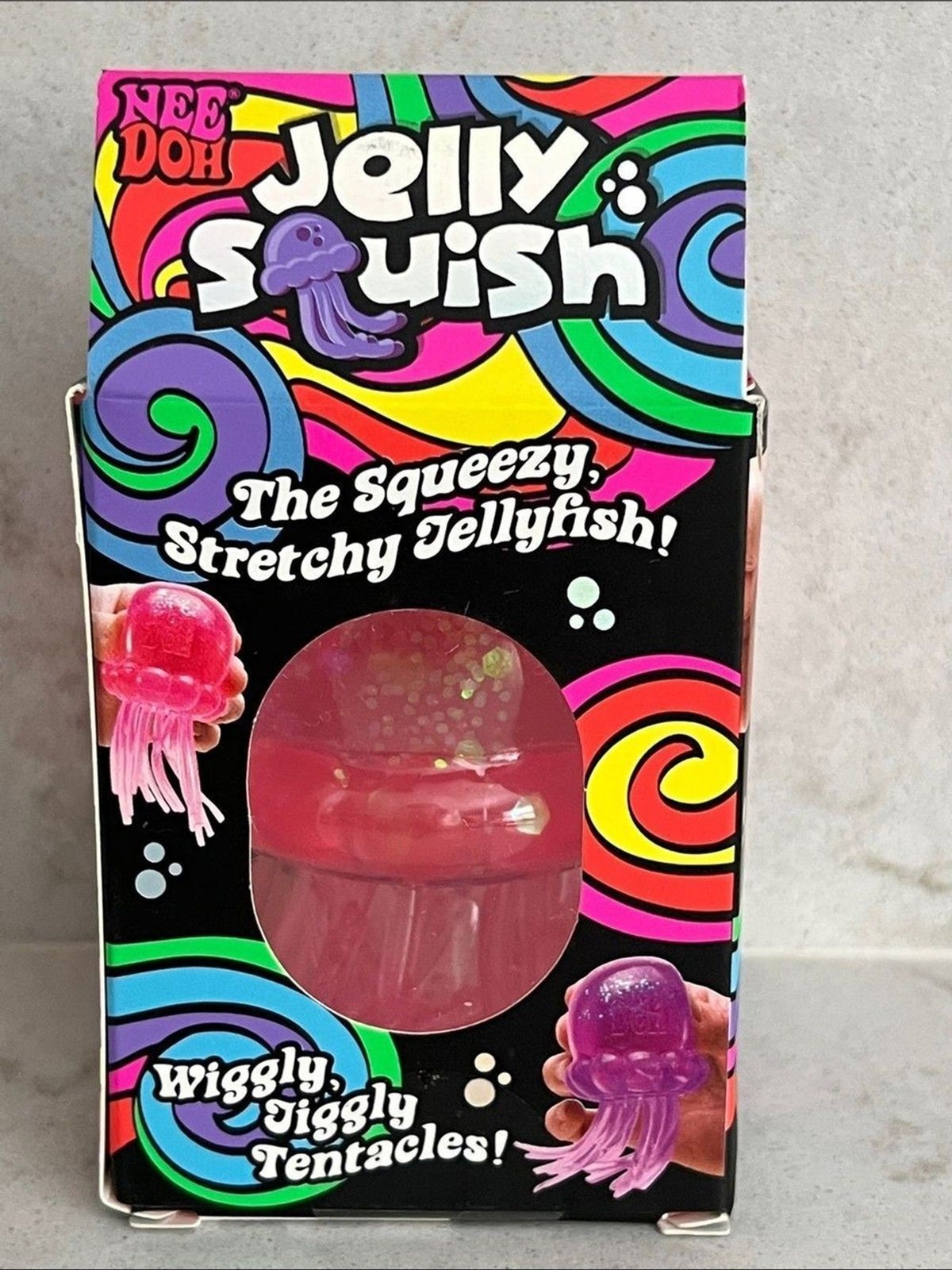 NeeDoh Jellyfish Jelly Squish GENUINE Pink