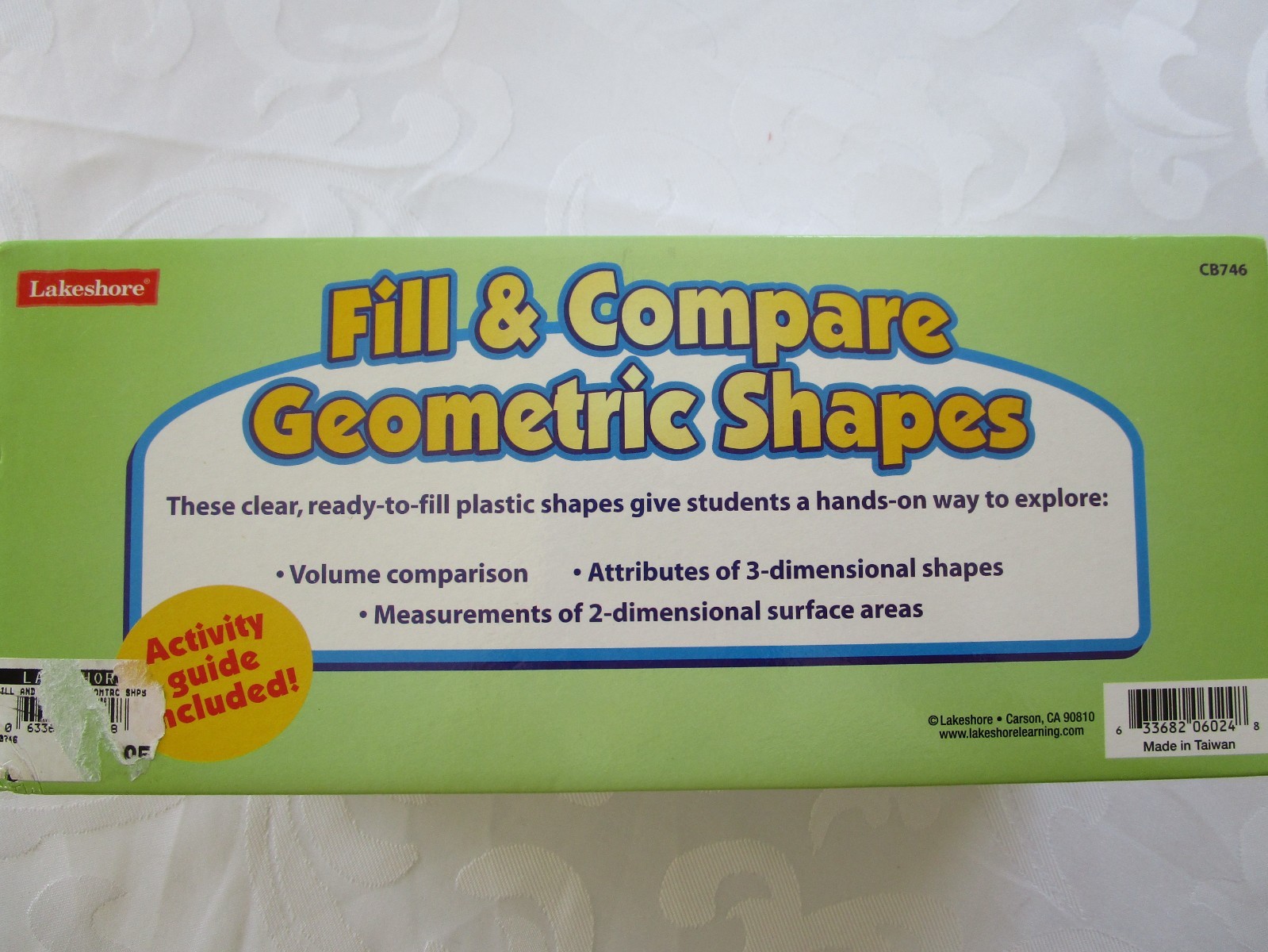 Lakeshore Learning FILL & COMPARE GEOMETRIC SHAPES, 6 3-D SHAPES, AGES 7+