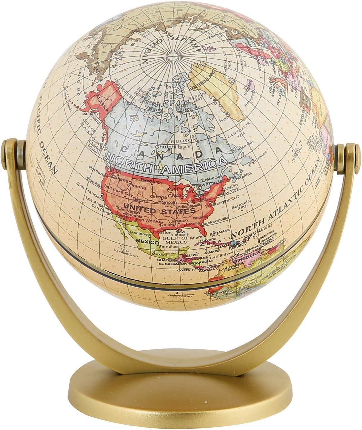 “WORLD GLOBE EARTH Map Rotating Geography Ocean Classroom Learning Desktop “