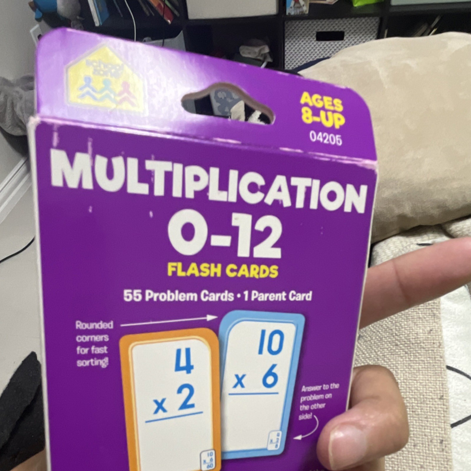 School Zone Multiplication 0-12 Flash Cards Ages 8-11 Years, Recommended Age 8+