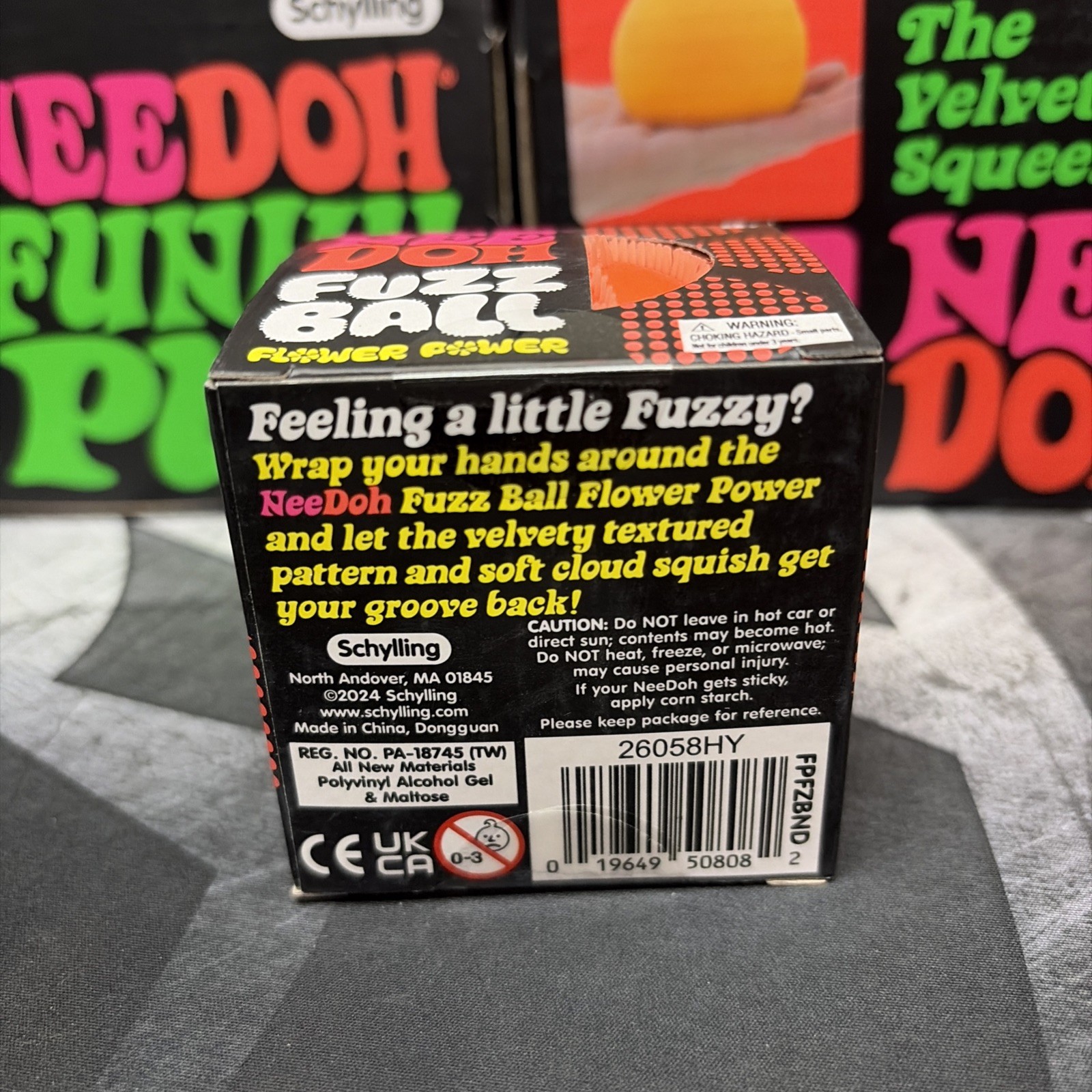 🔮🔥Genuine NeeDoh Flower Power Fuzz Ball ( Orange ) US Seller ! Same Day Ship