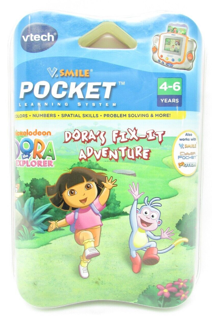 VTech V.Smile Pocket Learning System Dora’s Fix-It Adventure Game 4-6 Years NIP