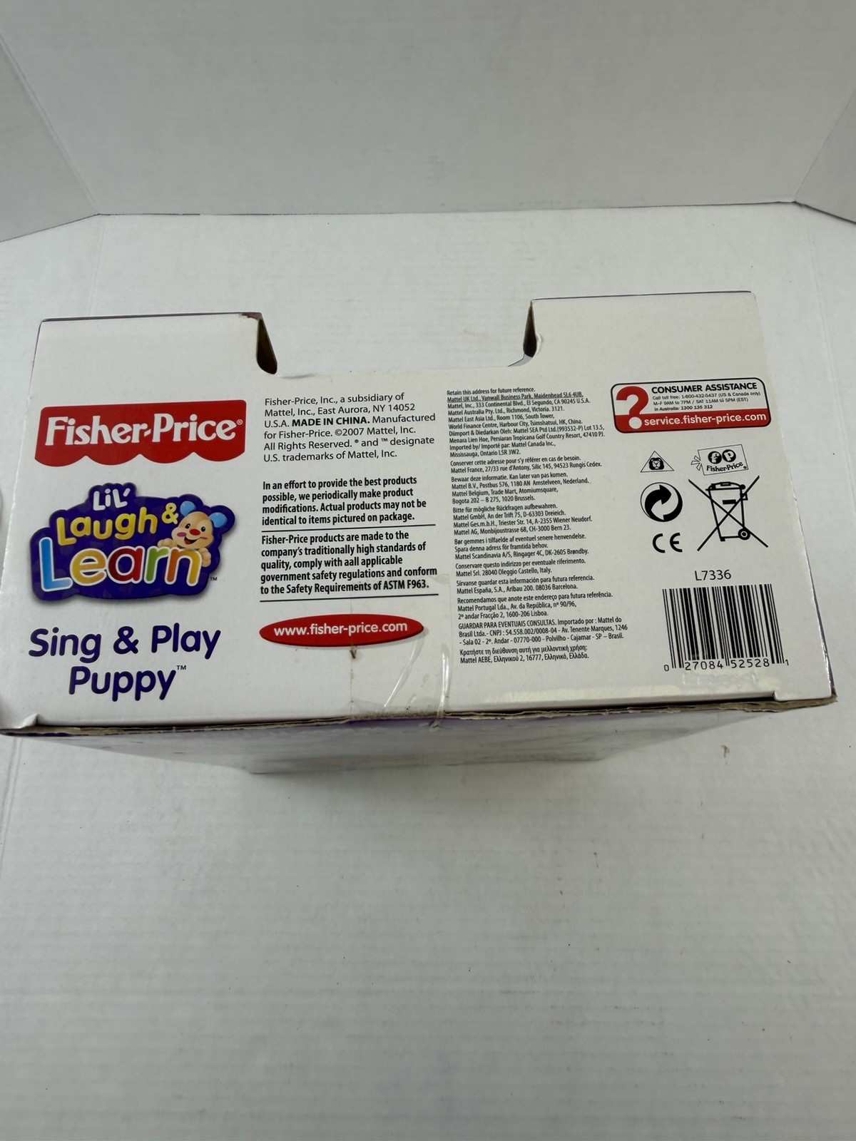 Lil Laugh & Learn Sing & Play Puppy By Fisher Price Infant Crib Toy NEW IN BOX