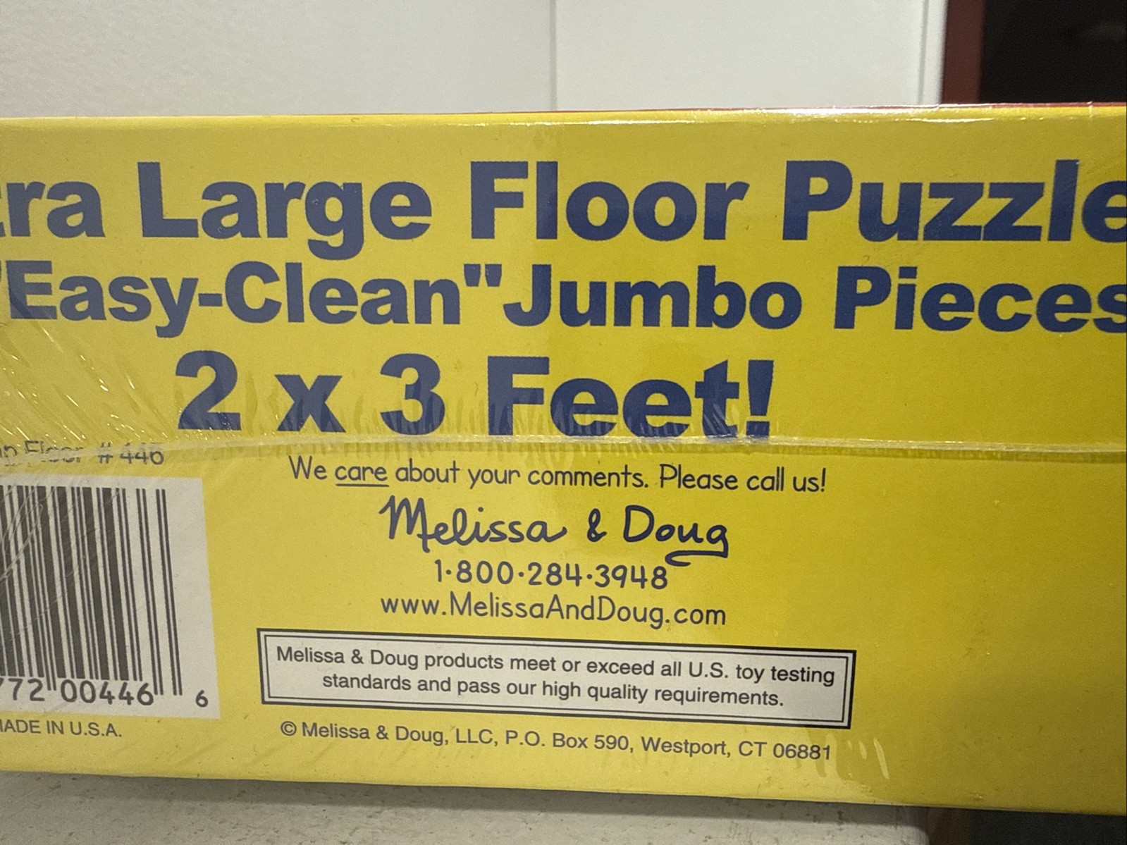 Melissa & Doug World Map #446 33 Jumbo Pcs Jigsaw Floor Puzzle Kids Ages 6+ NEW