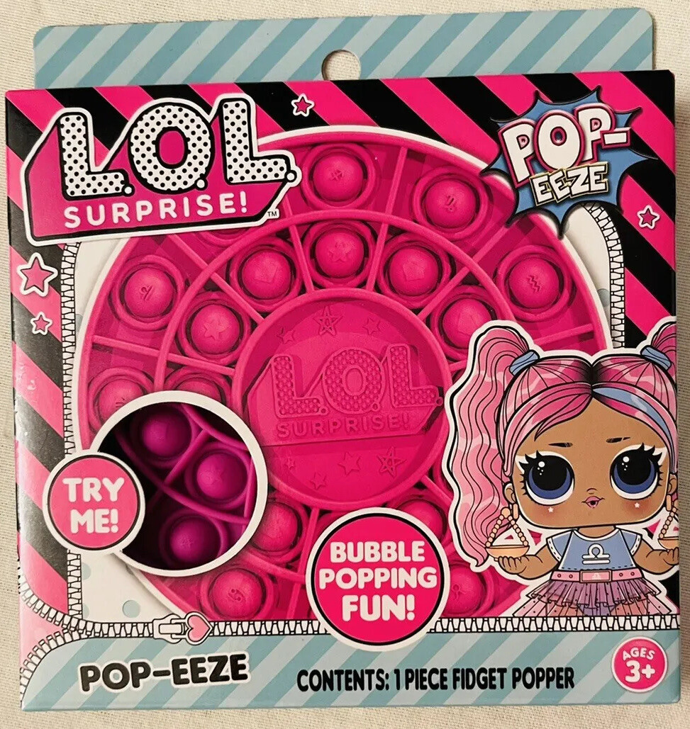 LOL SURPRISE! FIDGET POPPER HOT PINK POP-EEZE BUBBLE POPPING FUN TARA MGA AGE 3+